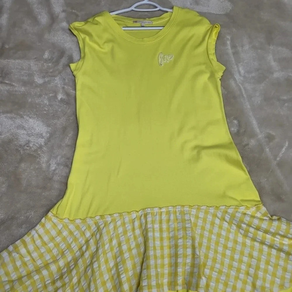 Sweet one eighty love jersey dress yellow size large from korea - Picture 7 of 10